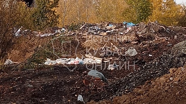 Свалка мусора образовалась в Рудничном районе Кемерова