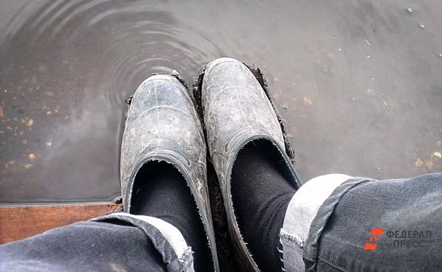 В Новосибирской области талыми водами затопило дорогу