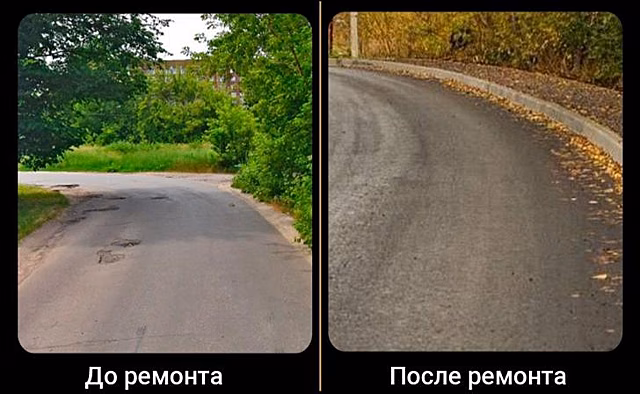 В Курске отремонтировали 900 метров дороги на улице Рябиновой