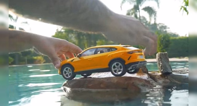 Индийский фотограф для съёмки рекламы Lamborghini Urus использовал масштабную модель — видео