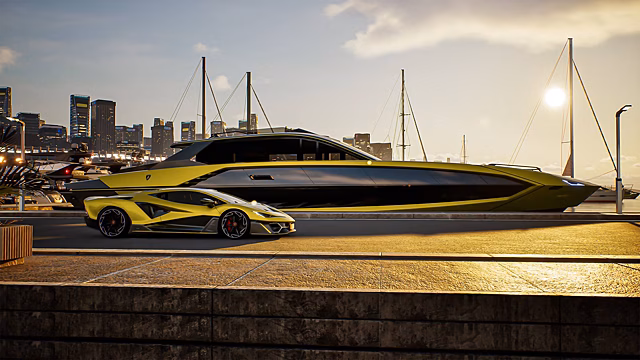 Lamborghini показала роскошную 7600-сильную яхту в стиле суперкара