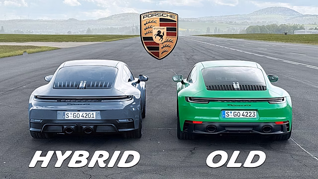 Видео: гибридному Porsche 911 Carrera GTS устроили дуэль с обычным 911 Carrera GTS