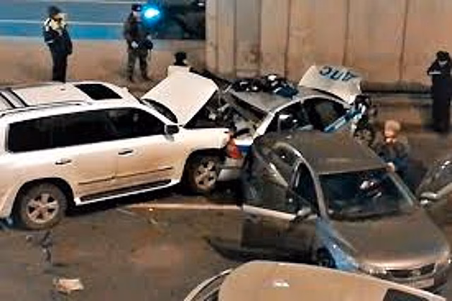 Смертельное столкновение Lexus с машиной ДПС попало на видео