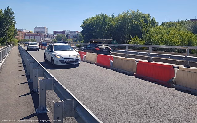 В Рязани открылось движение по отремонтированной части моста через Трубеж