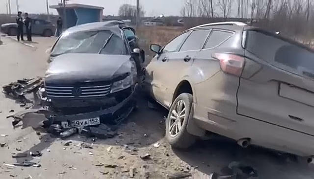 Момент массового ДТП под Нижним Новгородом попал на видео