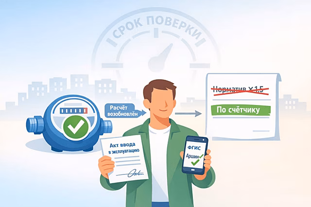 Перерасчет после поверки счетчиков воды — вернут ли деньги за период норматива