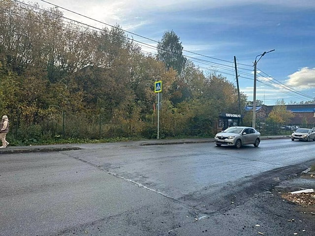 На Заводской установили искусственную неровность совмещенную с пешеходным переходом