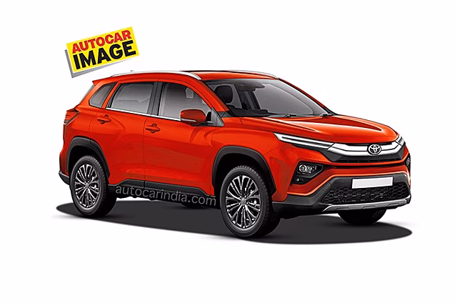 Новый кроссовер Toyota Urban Cruiser Hyrynder показали на первом фоторендере в Индии