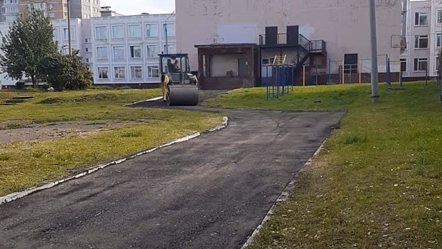 В Кирове к школе №10 отремонтировали подъездной путь