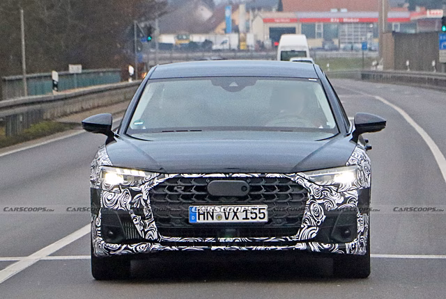  		 			Audi A8 2022 дебютирует с новыми фарами и решеткой радиатора 		 	