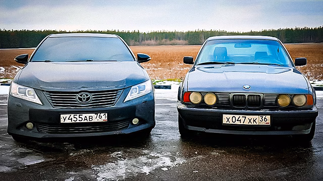 Древний BMW против Toyota Camry 3,5: неожиданный финал гонки