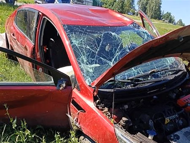 В Сергиевском районе Kia Rio съехала в кювет