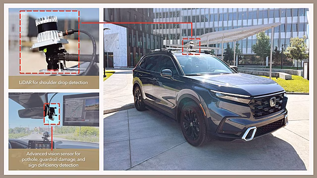 Honda протестировала систему обнаружения дефектов дорог