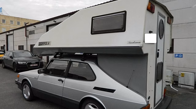 В Сети показала Saab 900 с жилой надстройкой
