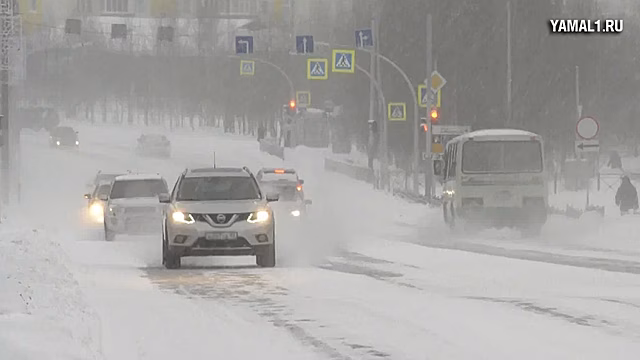 В Лабытнанги из-за штормового ветра перекрыли часть дорог