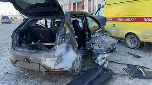 При столкновении двух такси в Тюмени погибла пассажирка