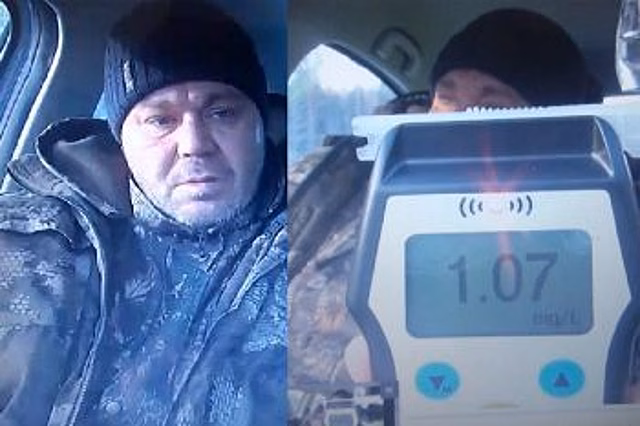 Тюменские полицейские задержали на трассе пьяного водителя большегруза