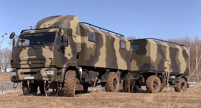 Автодом на базе КАМАЗ-43118 с сауной и прицепом