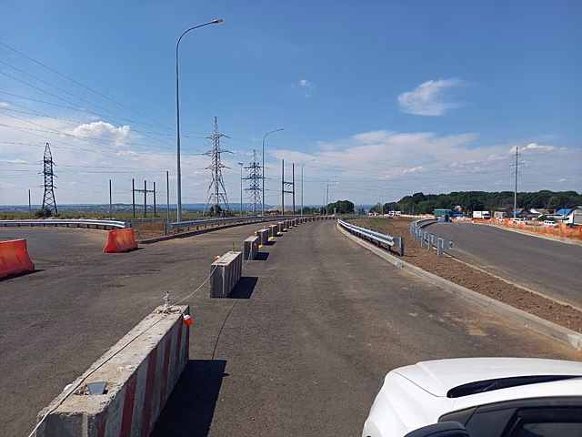 Пробка образовалась на въезде в Нижний Новгород из-за изменения схемы движения в Ольгине