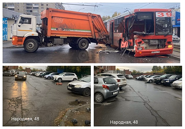 В ГИБДД дали комментарии об аварии с мусоровозом и автобусом в Новосибирске