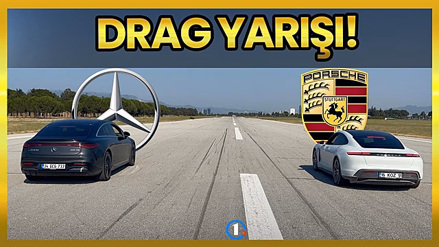 Видео: сражение электрокаров Mercedes-AMG EQS 53 и Porsche Taycan 4S