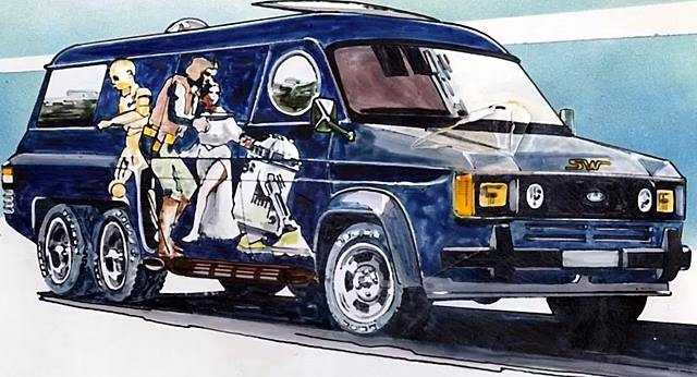 Шестиколёсный Ford Transit с салоном, как у космического корабля