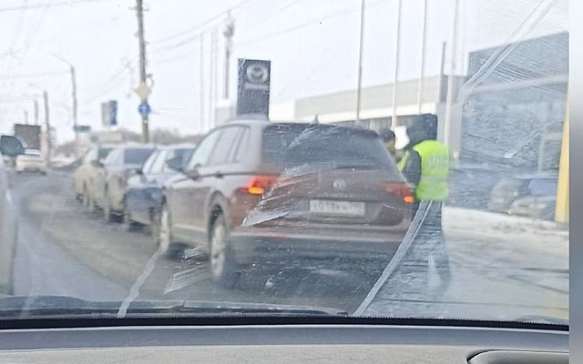 На Московском шоссе в Рязани произошло массовое ДТП