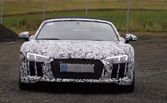 Новая Audi R8 Spyder попала в объективы фотошпионов