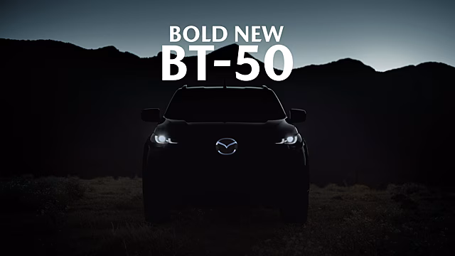 Обновлённый пикап Mazda BT-50 с огромным логотипом показался на первом тизере