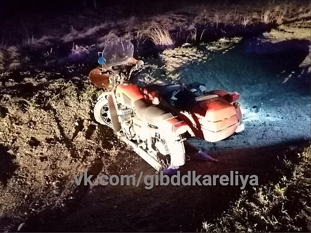 В Суоярвском районе насмерть разбился мотоциклист