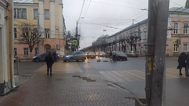 В Рязани произошло ДТП на перекрёстке Ленина и Свободы