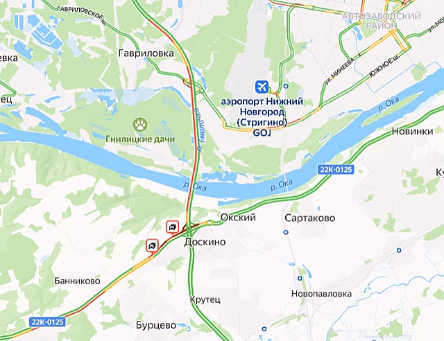 Нижегородцы застряли в жутких пробках из-за ДТП у Стригинского моста