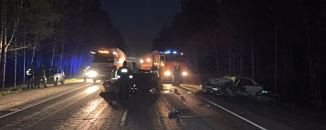 В Новосибирской области в лобовом ДТП погибла женщина и пострадали шесть человек