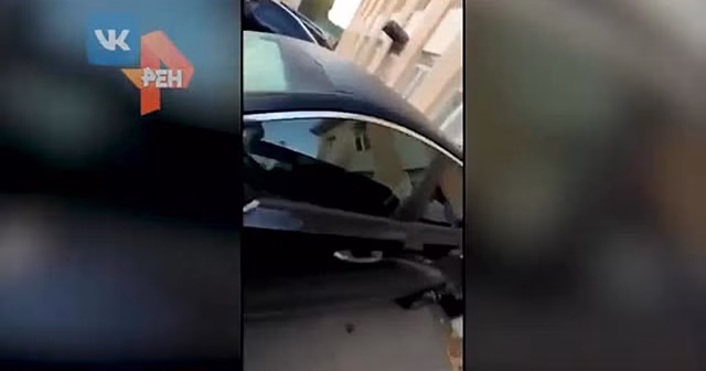 ВИДЕО: Пьяная автоледи наехала на толпу у бара под Москвой
