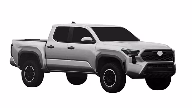 Дизайн обновленного пикапа Toyota Tacoma рассекречен в заявке из Бразилии