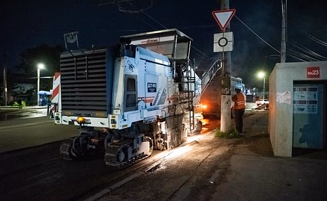 В Курске начали ремонт дороги на Льговском повороте