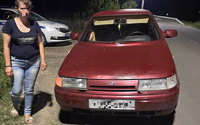Под Рязанью за рулём ВАЗ поймали пьяную женщину