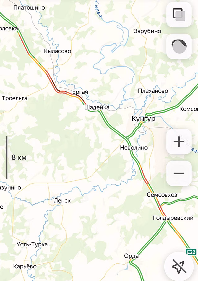 На трассе Пермь — Екатеринбург образовалась 12-километровая пробка