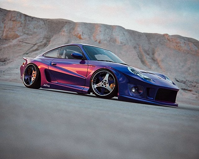Porsche 911 примерил кузовной обвес от Toyota Supra и стал выглядеть очень странно