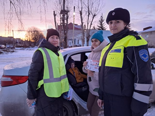 В Липецкой области автоинспекторы и их помощники настаивают на безопасной перевозке маленьких пассажиров