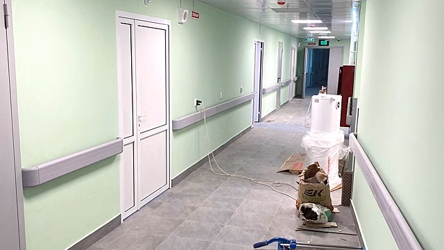 В Вологде продолжается капитальный ремонт больницы на Пошехонском шоссе