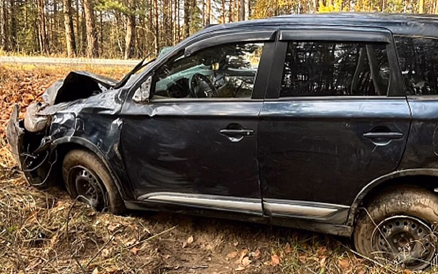 Под Рязанью в ДТП пострадал 10-летний пассажир вылетевшего в кювет Mitsubishi