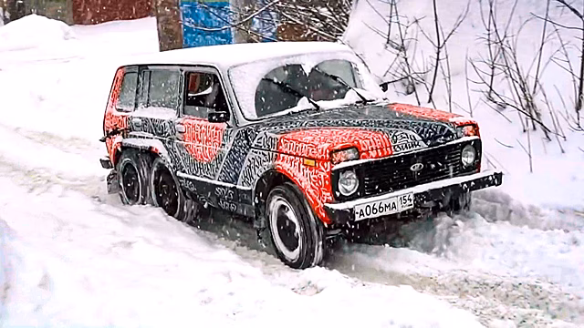 Нива 6x6: первый тест российского монстр-кара на природе