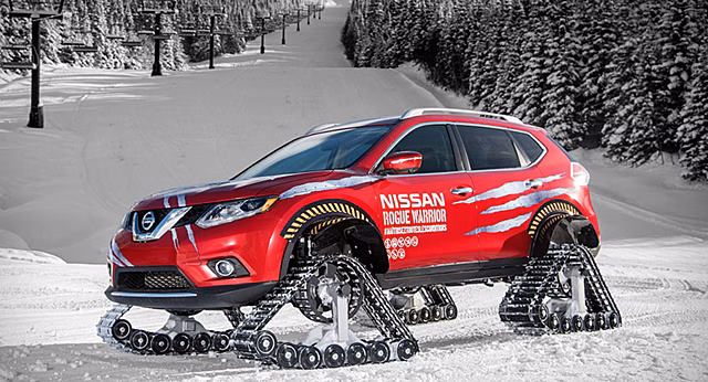 Внедорожник от Nissan на гусеничном ходу