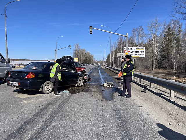 В Уфе столкнулись пять автомобилей