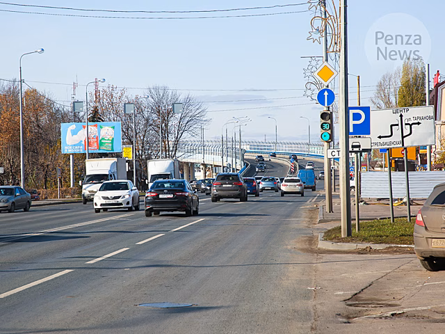 Изменена схема движения в районе улицы Измайлова и моста имени В.П. Капашина в Пензе