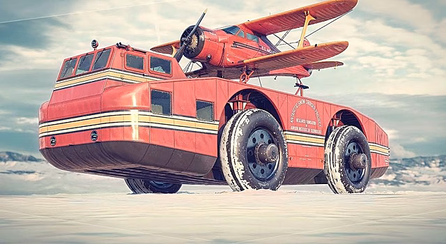 Antarctic Snow Cruiser был гигантским автодомом для 5 человек, который отправили для покорения Антарктиды