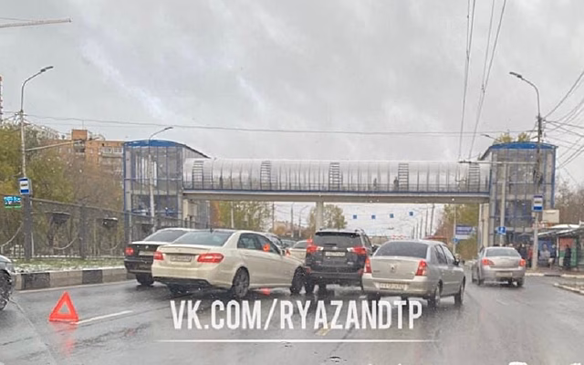 В Рязани массовое ДТП произошло на Московском шоссе