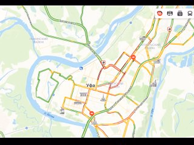 Уфа снова встала в 10-балльных пробках