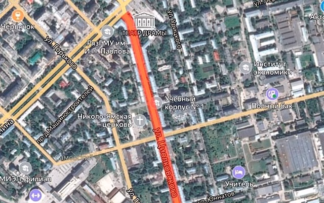 Обнародован график ремонта улицы Циолковского в Рязани